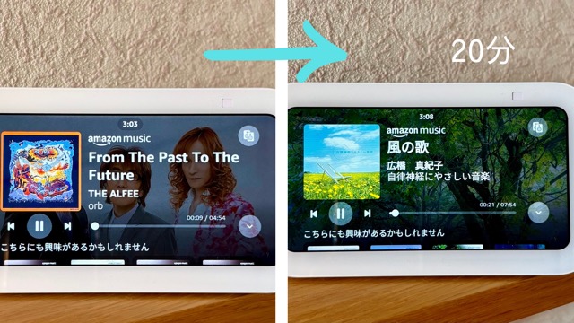 定型アクションの音楽の流れ(寝る前)