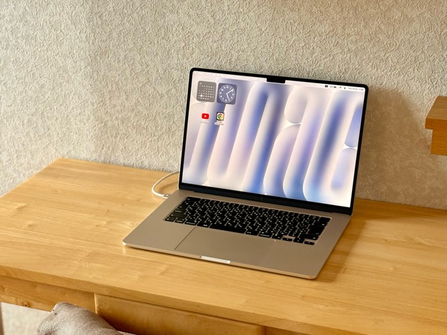 MacBook Air を立ち上げてすぐの状態